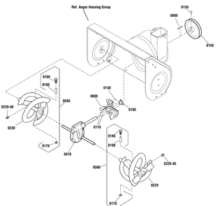 Part Location Diagram of 1740738BNYP Briggs and Stratton Auger, Asmy, L.H., 29